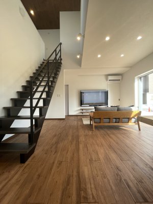 スケルトン階段＆リビング